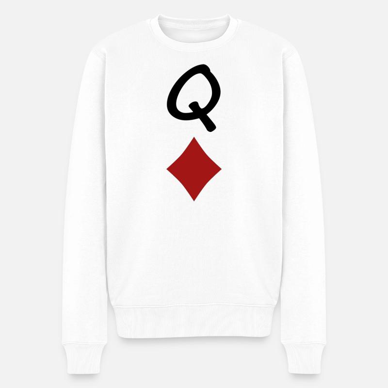 King Queen Partnerlook - Männer Premium Bio Pullover - Weiß