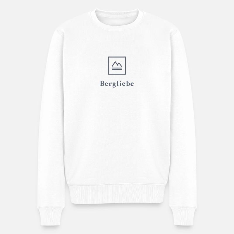 Berge - Männer Premium Bio Pullover - Weiß