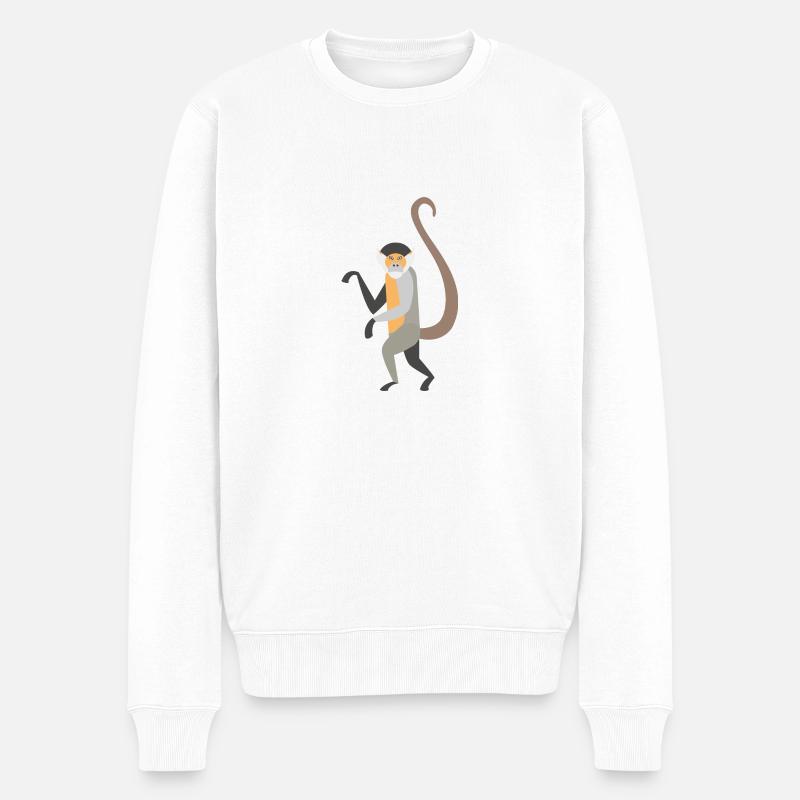 Wildtiere - Männer Premium Bio Pullover - Weiß