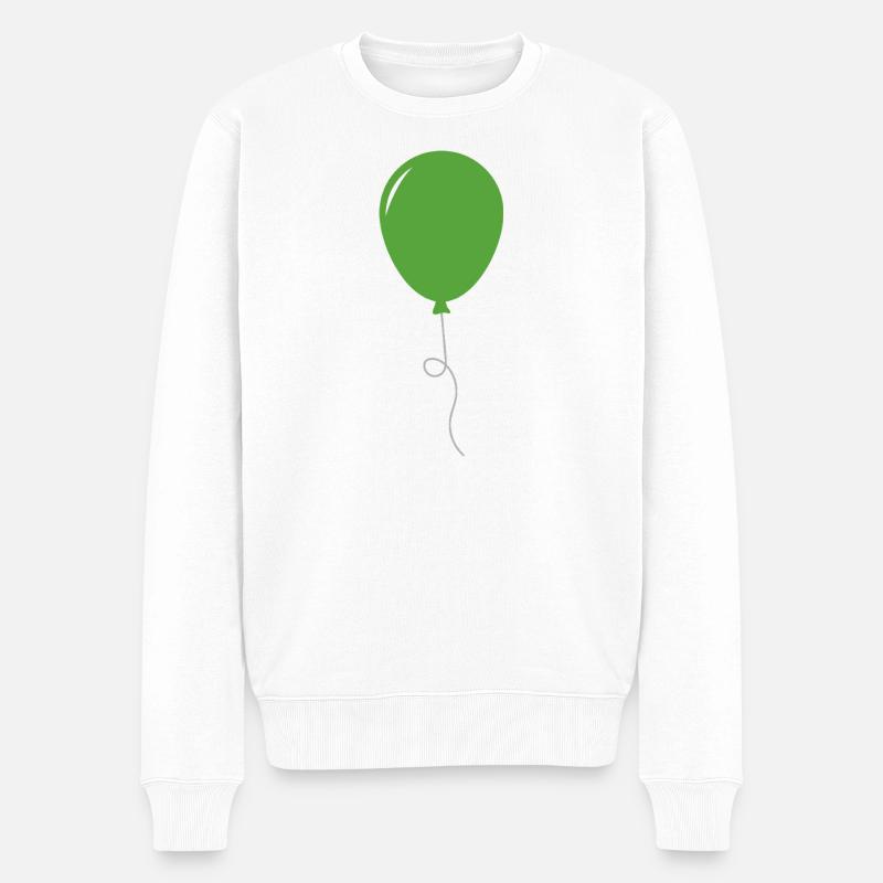 Ballon - Männer Premium Bio Pullover - Weiß