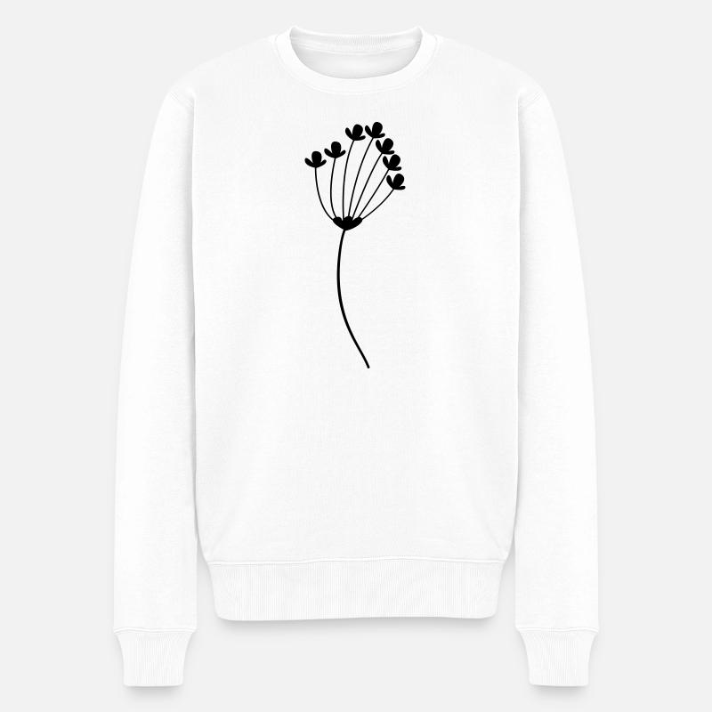 Fleur - Pull Premium bio Homme - blanc