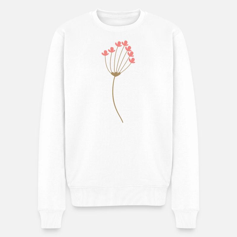 Fleur - Pull Premium bio Homme - blanc