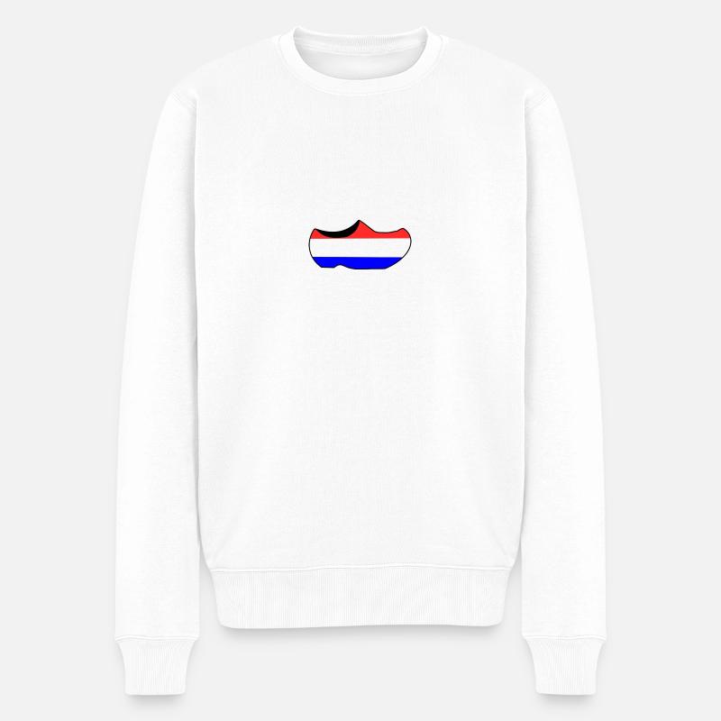 Hollande Amsterdam Clog koninginnedag - Pull Premium bio Homme - blanc