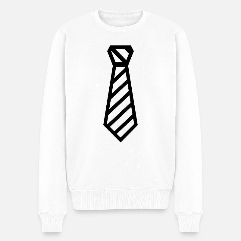 Cravate - Pull Premium bio Homme - blanc