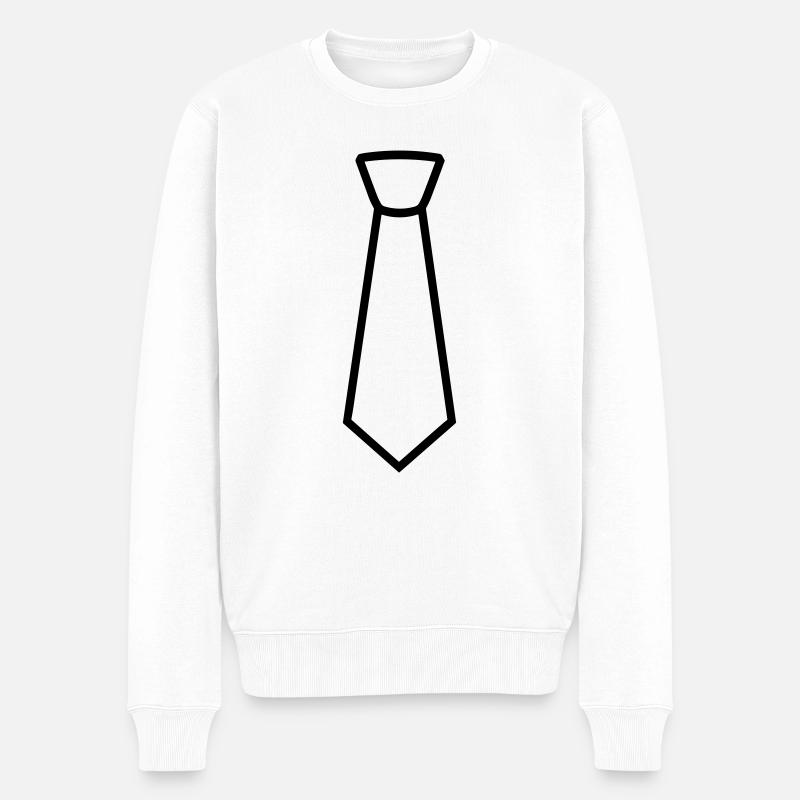 Cravate - Pull Premium bio Homme - blanc