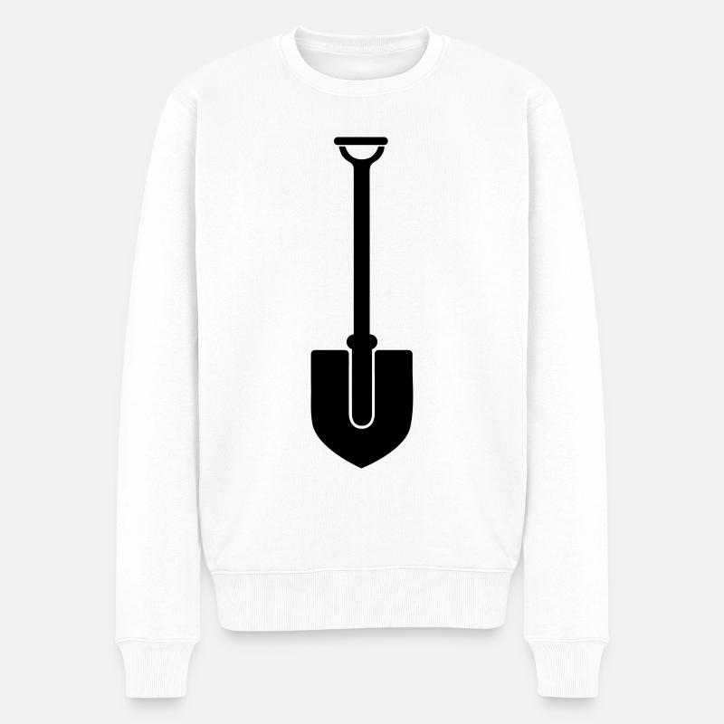 Schaufel icon Silhouette - Männer Premium Bio Pullover - Weiß