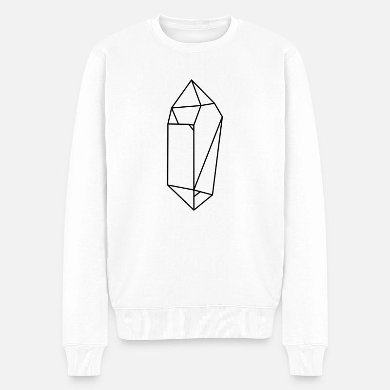 Kristall - Männer Premium Bio Pullover - Weiß