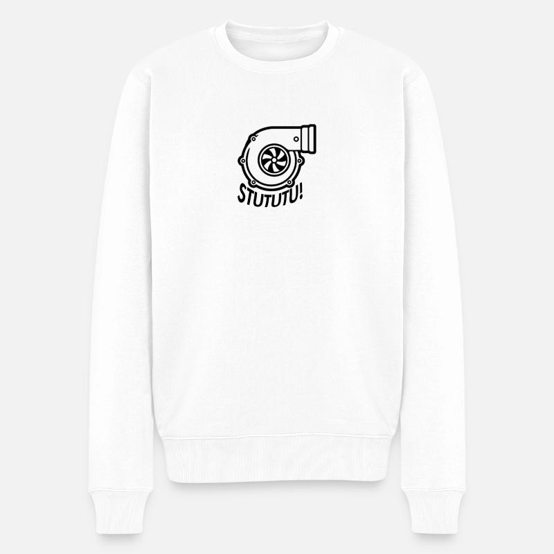 TURBO STUTUTU! - Pull Premium bio Homme - blanc