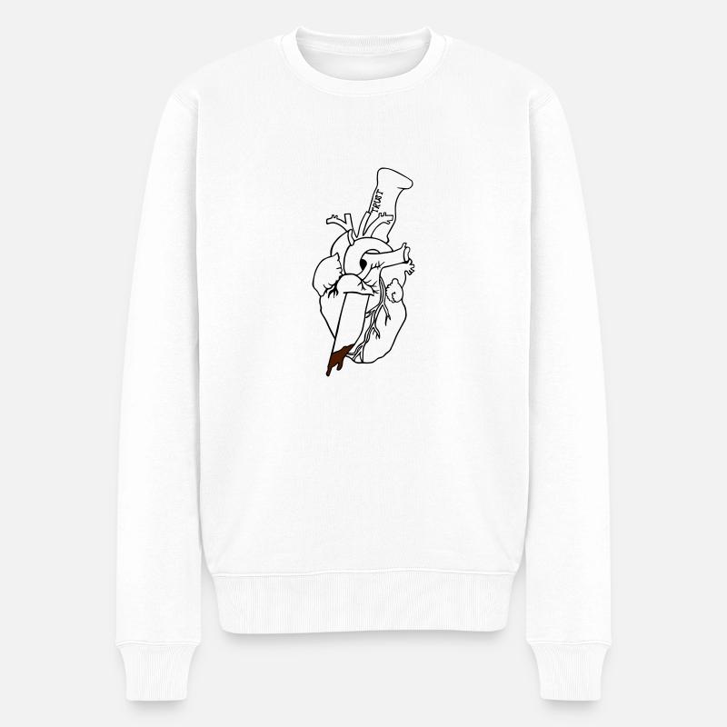 trust - Männer Premium Bio Pullover - Weiß