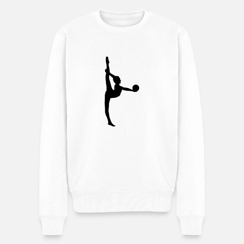ball_turnerin_1c - Männer Premium Bio Pullover - Weiß