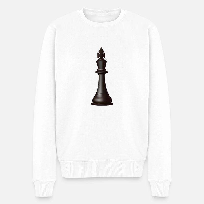 morceau roi d'échecs - Pull Premium bio Homme - blanc