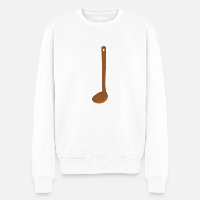 Suppenkelle - Männer Premium Bio Pullover - Weiß