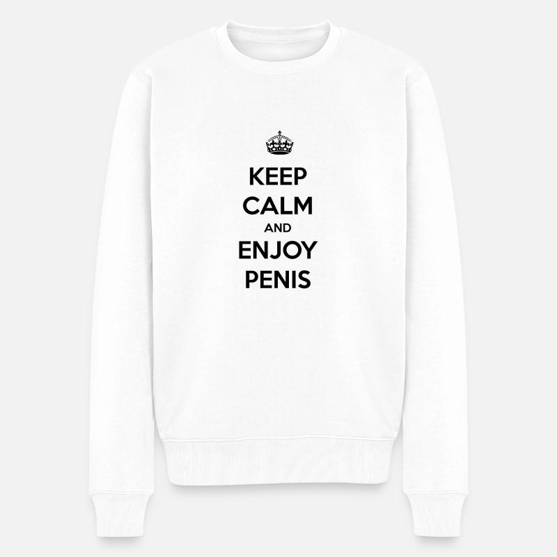 Penis! Lovetoy / Geschenk - Männer Premium Bio Pullover - Weiß