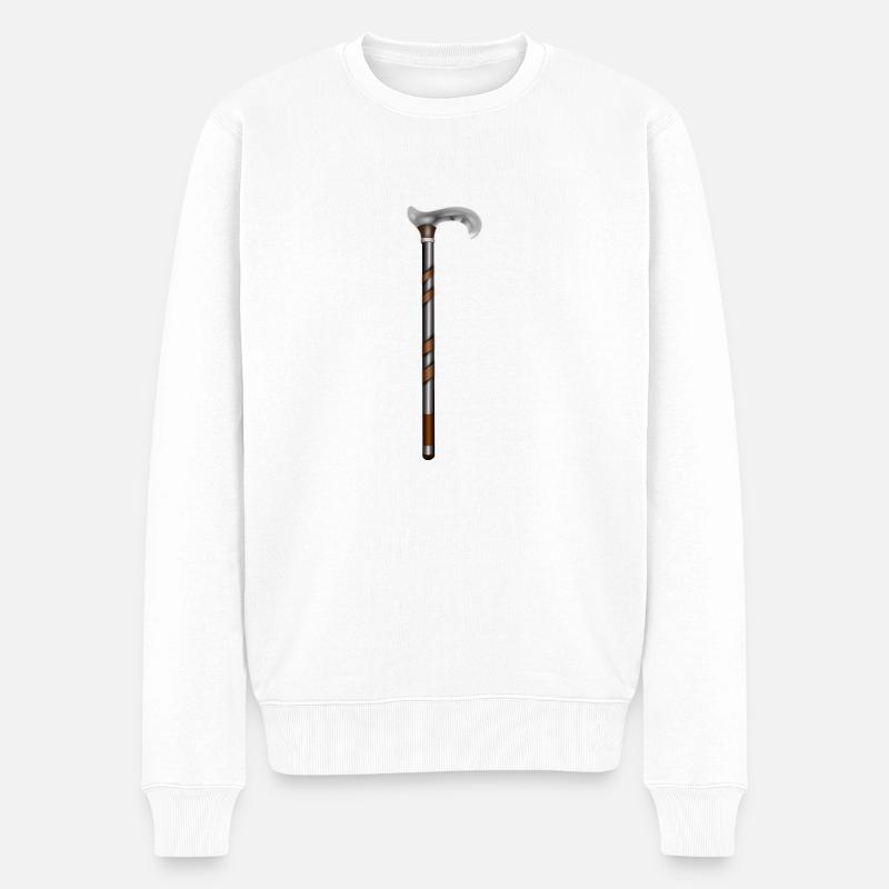 bâton de marche - Pull Premium bio Homme - blanc