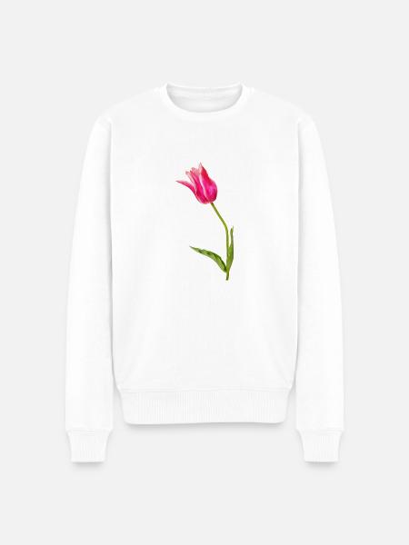 Tulpe Blume Frühling Frühlingsblume Tulpen Shirt - Männer Premium Bio Pullover - Weiß