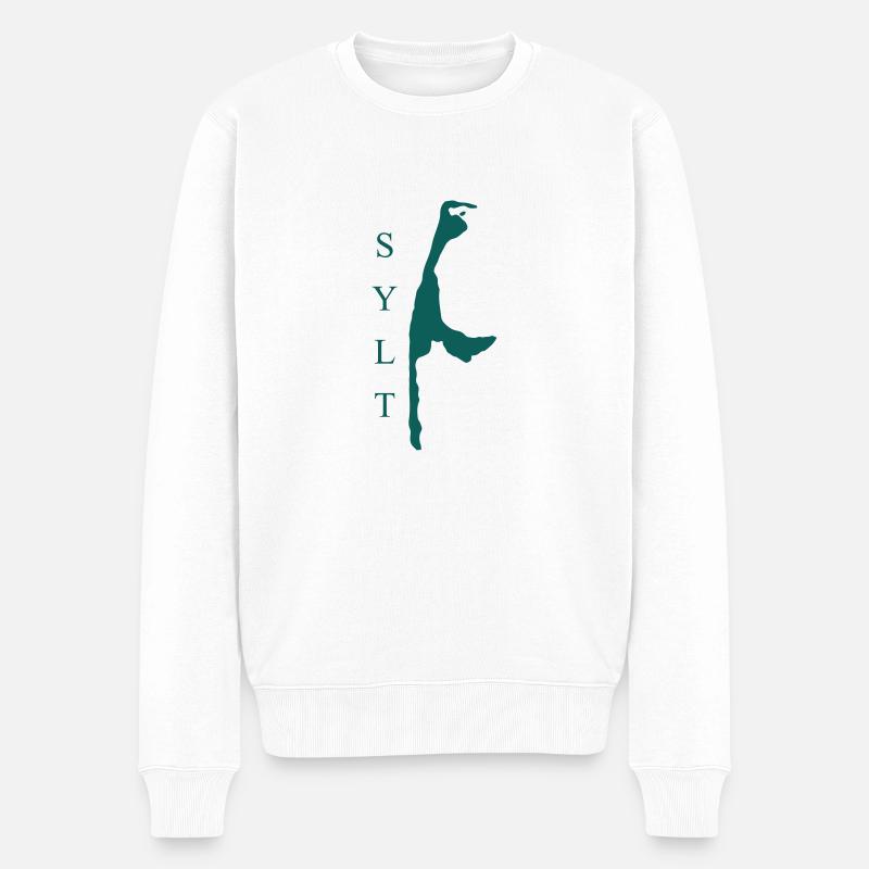 Sylt - Männer Premium Bio Pullover - Weiß