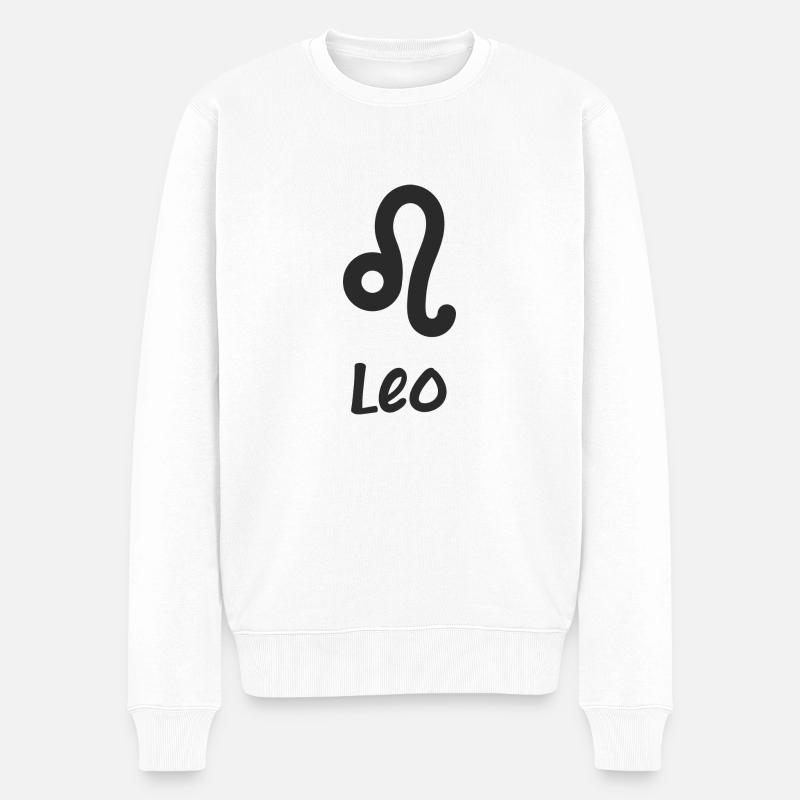 Sternzeichen Löwe - Männer Premium Bio Pullover - Weiß