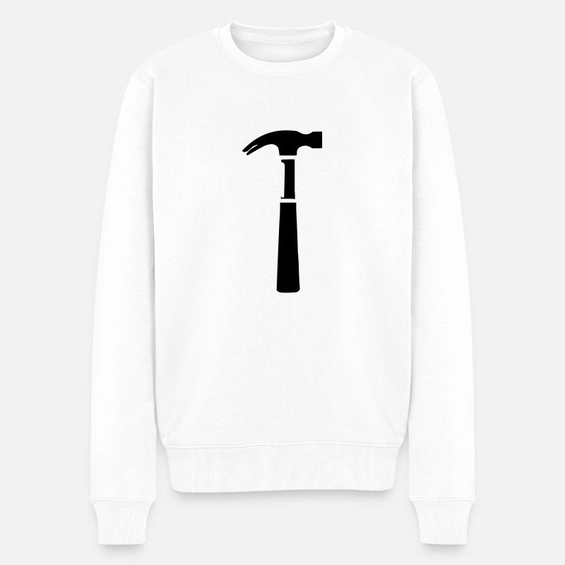 marteau - Pull Premium bio Homme - blanc