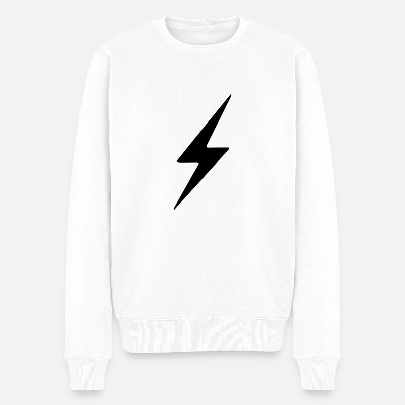 Blitz - Männer Premium Bio Pullover - Weiß