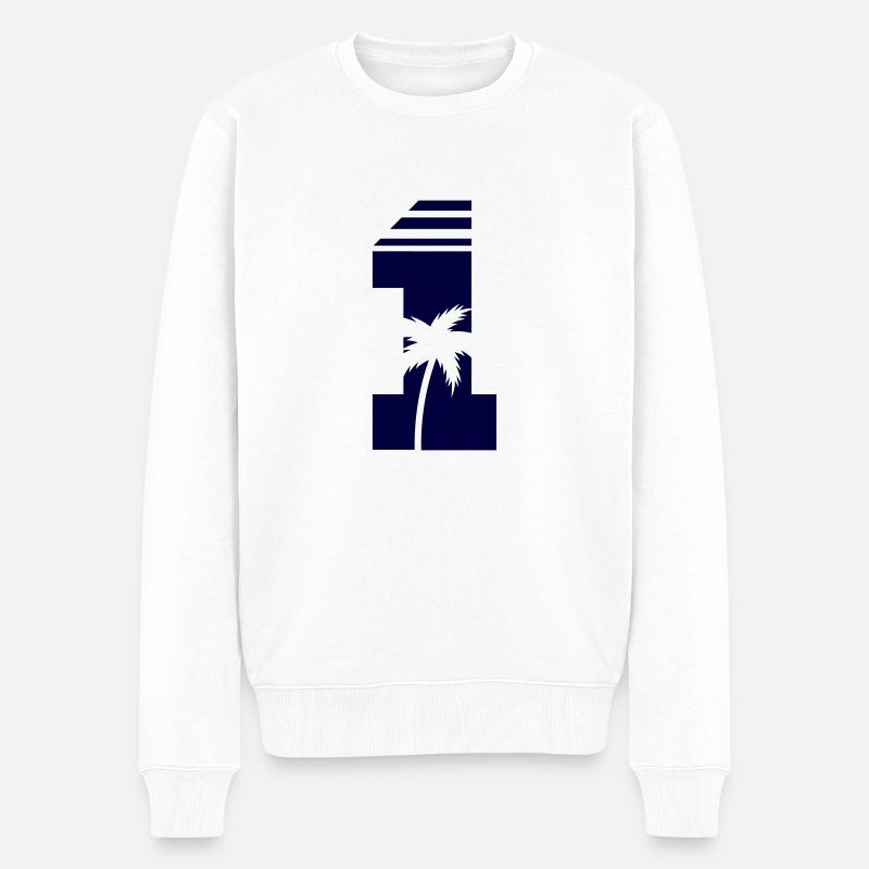 1 Lame - Pull Premium bio Homme - blanc