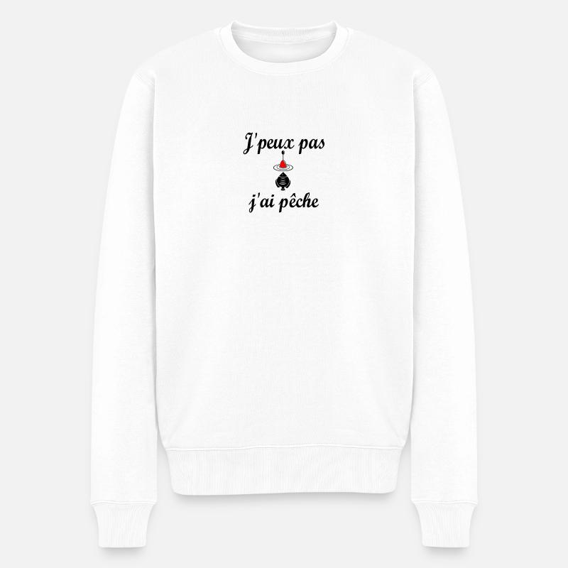 j peux pas j ai pêche - Pull Premium bio Homme - blanc