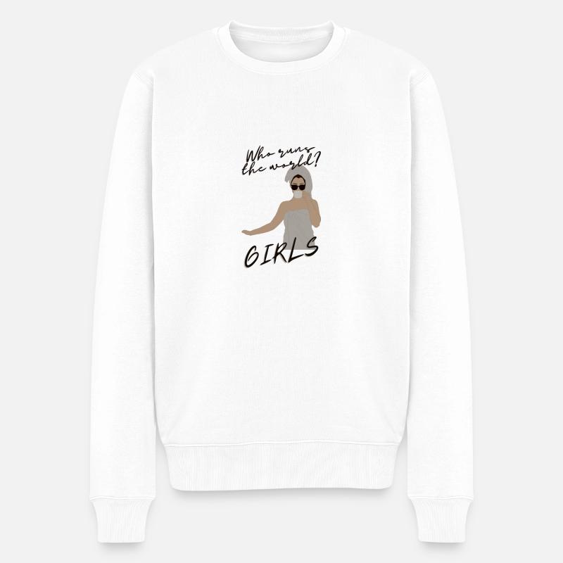 Feminist - Männer Premium Bio Pullover - Weiß