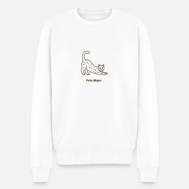 Felis Major - Männer Premium Bio Pullover - Weiß