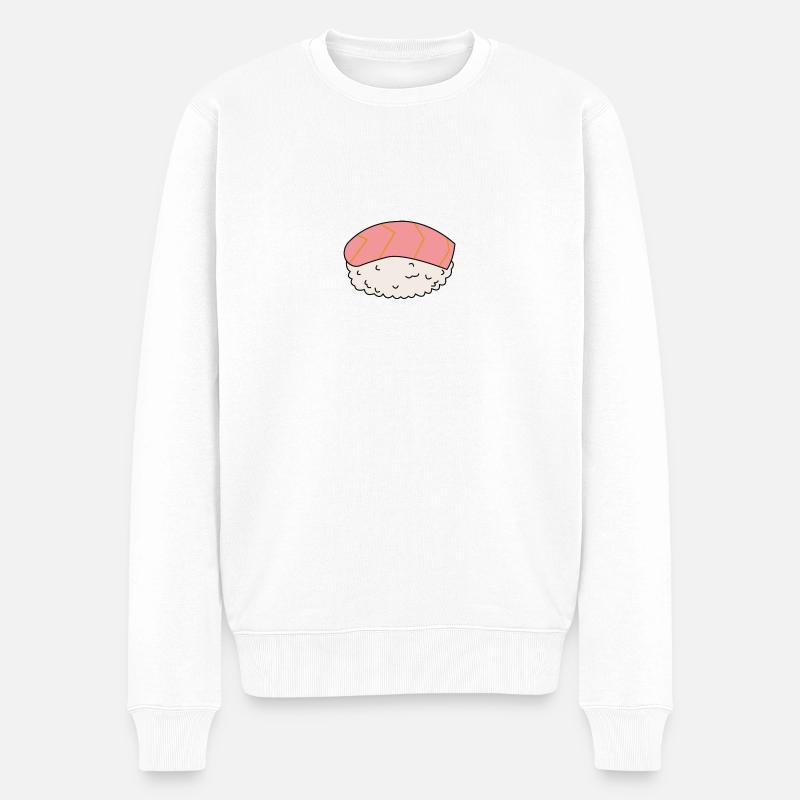 Sushi Nigiri - Männer Premium Bio Pullover - Weiß