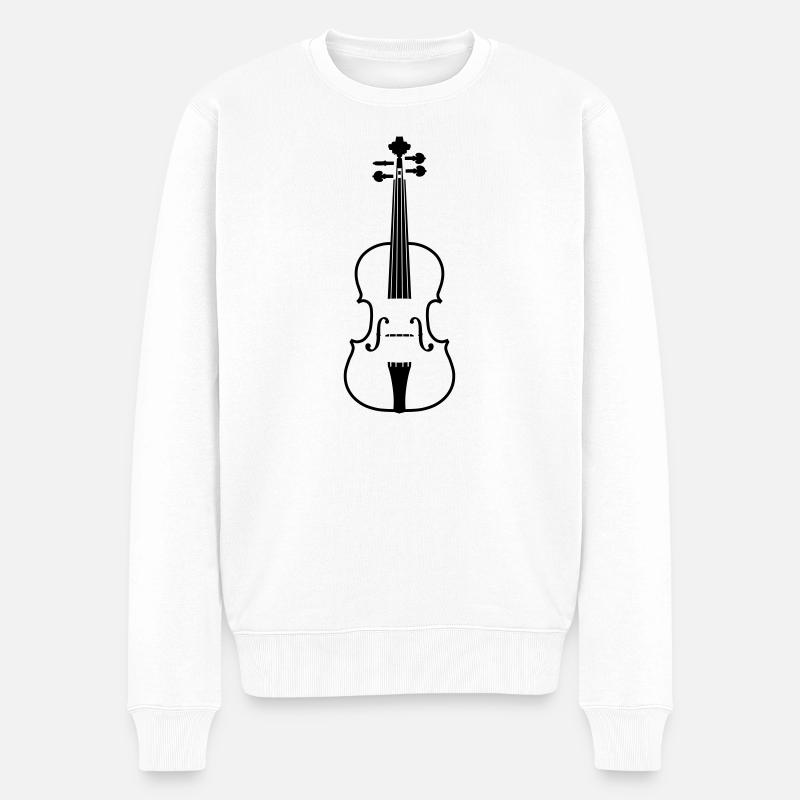 violon - Pull Premium bio Homme - blanc