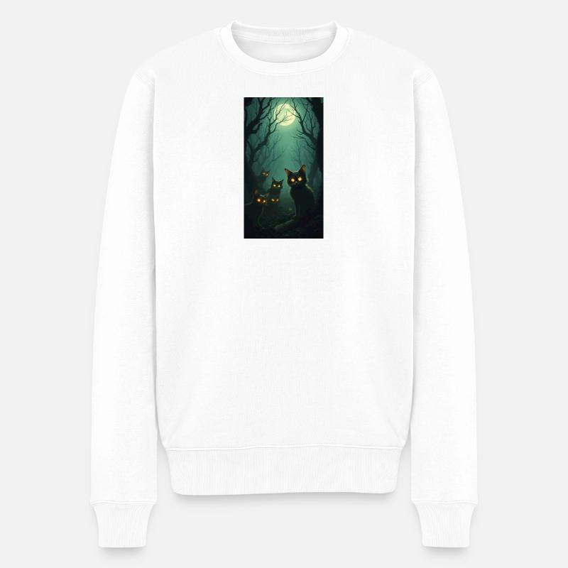 félin - Pull Premium bio Homme - blanc