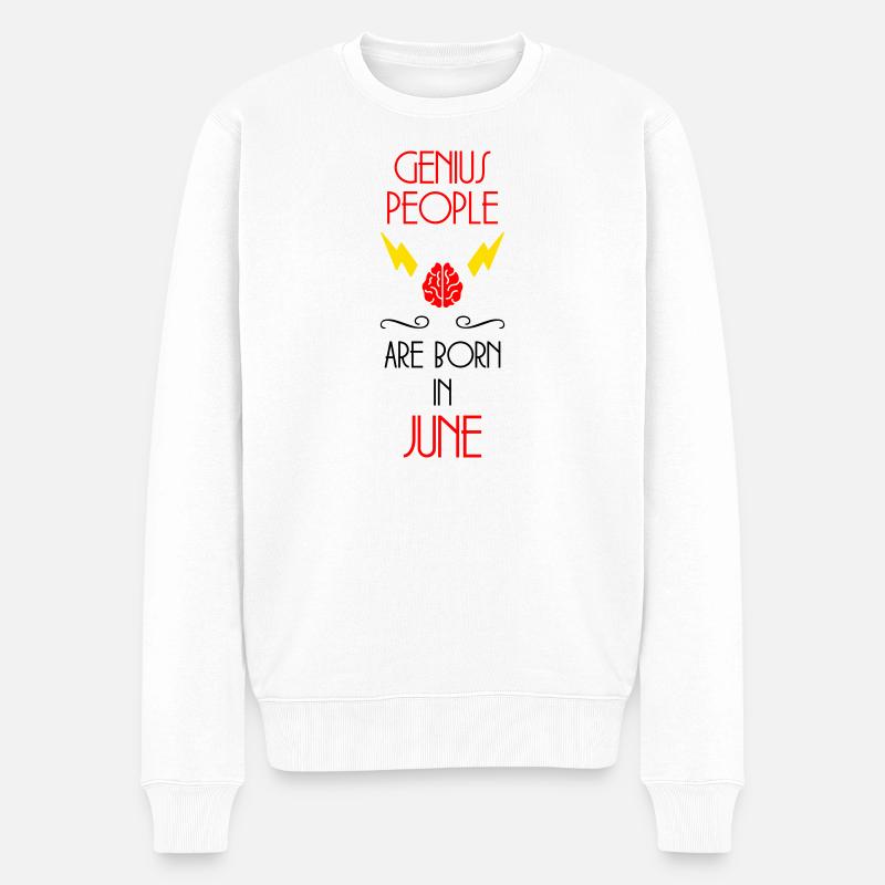 Dschinn, geboren im Juni – Geburtsgeschenk - Männer Premium Bio Pullover - Weiß