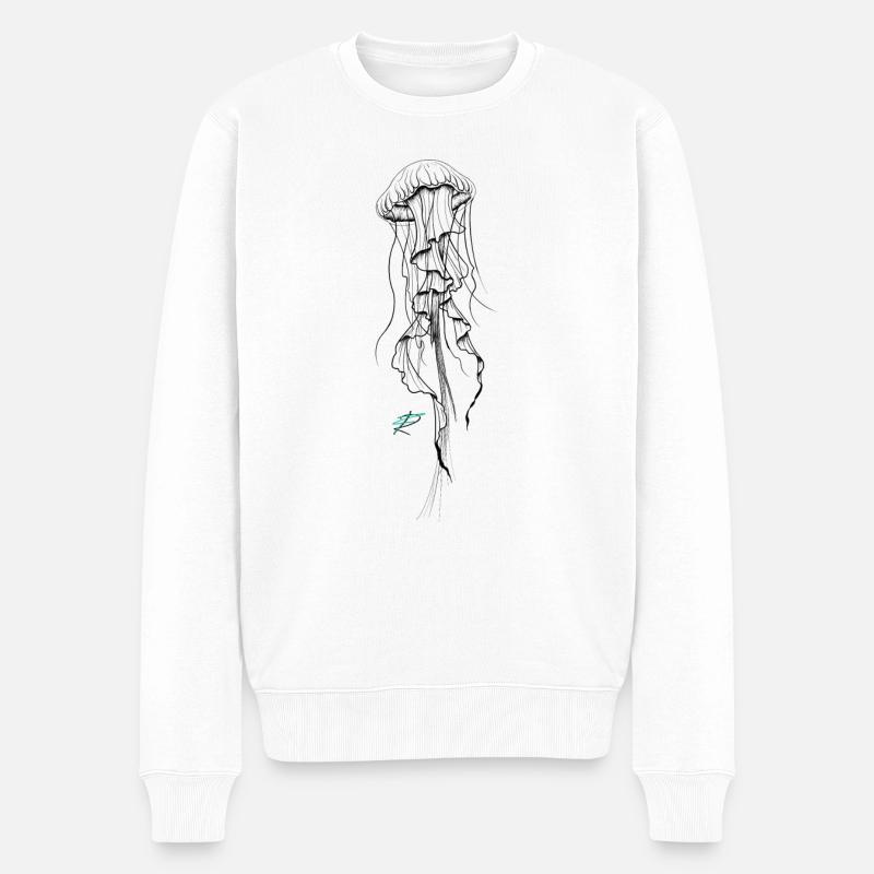 méduse - Pull Premium bio Homme - blanc