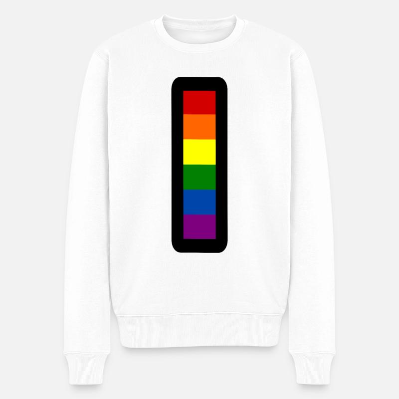 Lgbtq flagge - Männer Premium Bio Pullover - Weiß