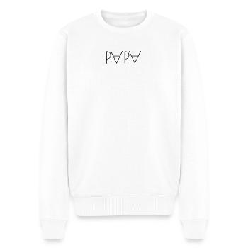 PAPA - Männer Premium Bio Pullover - Weiß - Vorne - Thijin (182cm)