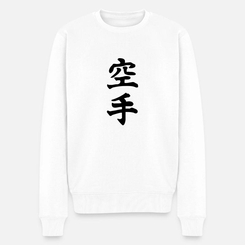 karate - Männer Premium Bio Pullover - Weiß