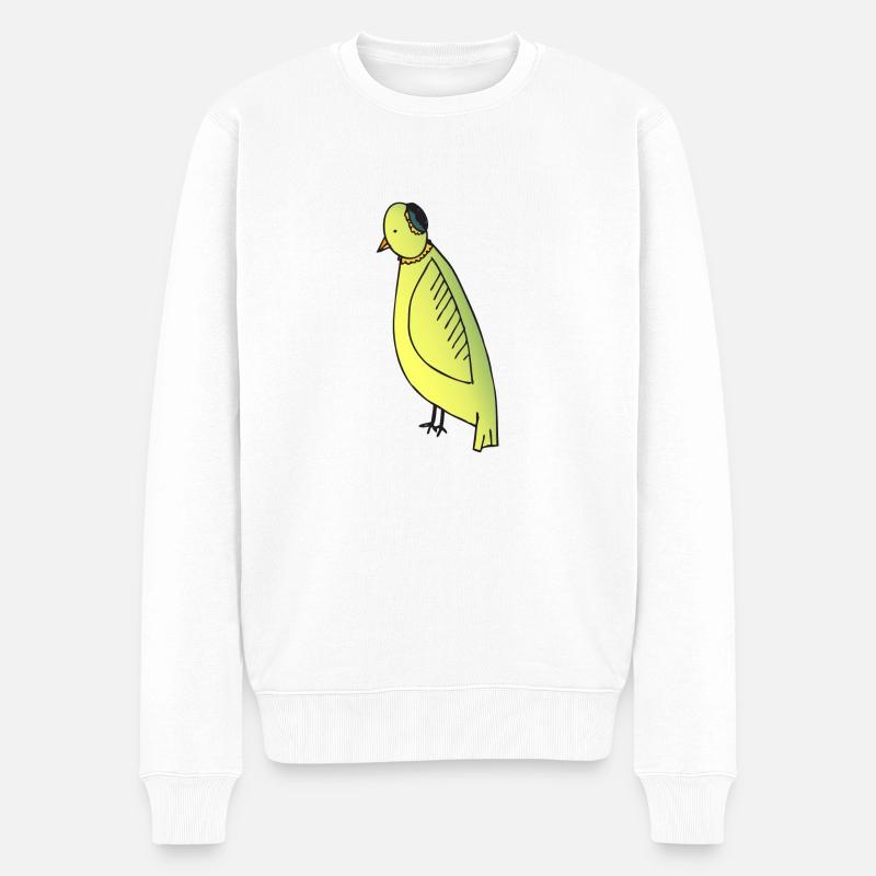 oiseau Mamma - Pull Premium bio Homme - blanc