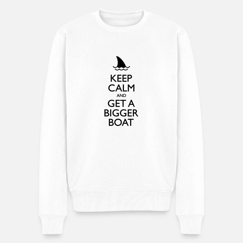 Get A Bigger Boat T-Shirt - Männer Premium Bio Pullover - Weiß