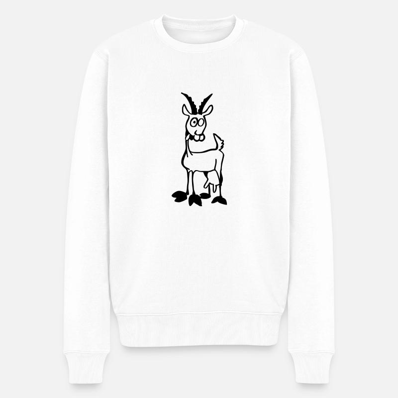 chèvre - Pull Premium bio Homme - blanc