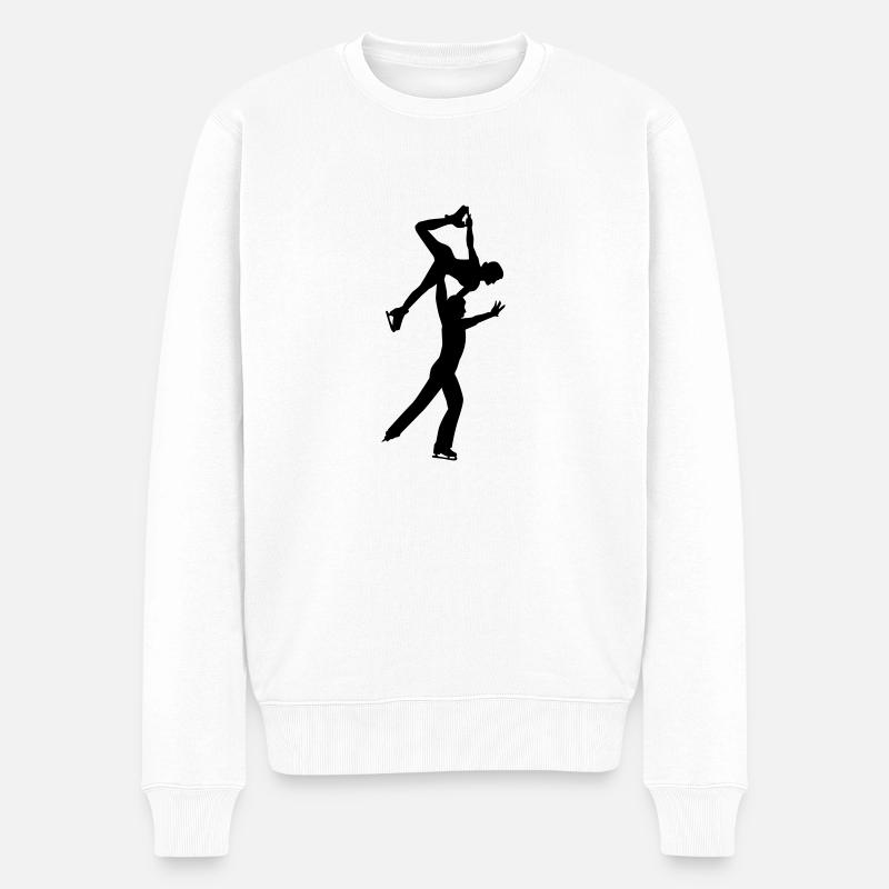 Eiskunstlauf - Männer Premium Bio Pullover - Weiß