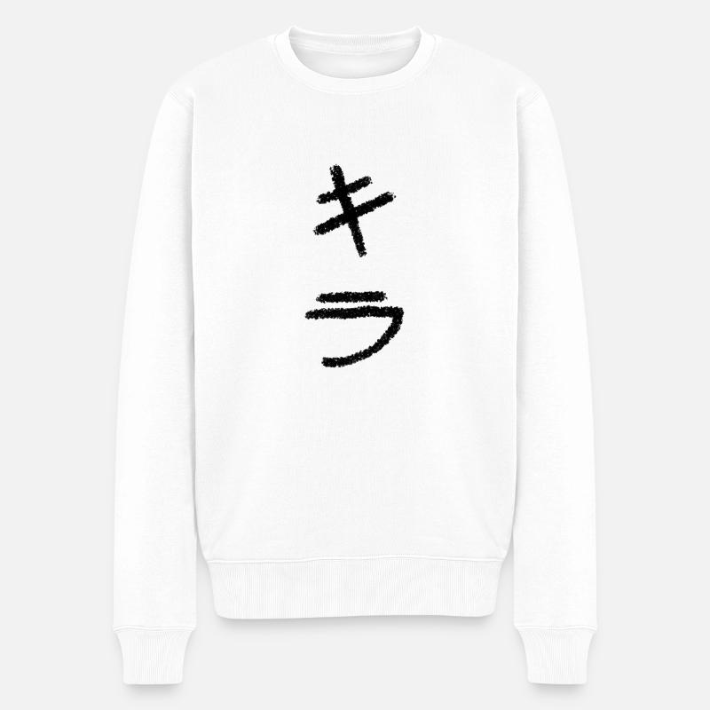 Kira Typ 2 - Männer Premium Bio Pullover - Weiß