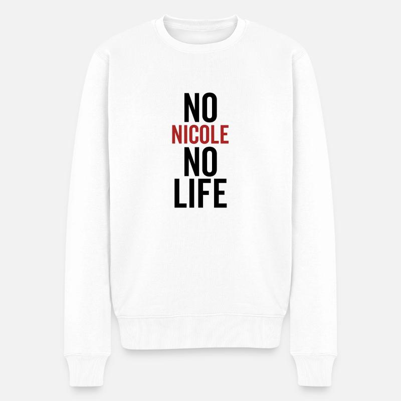 Non Nicole Pas de vie - Pull Premium bio Homme - blanc