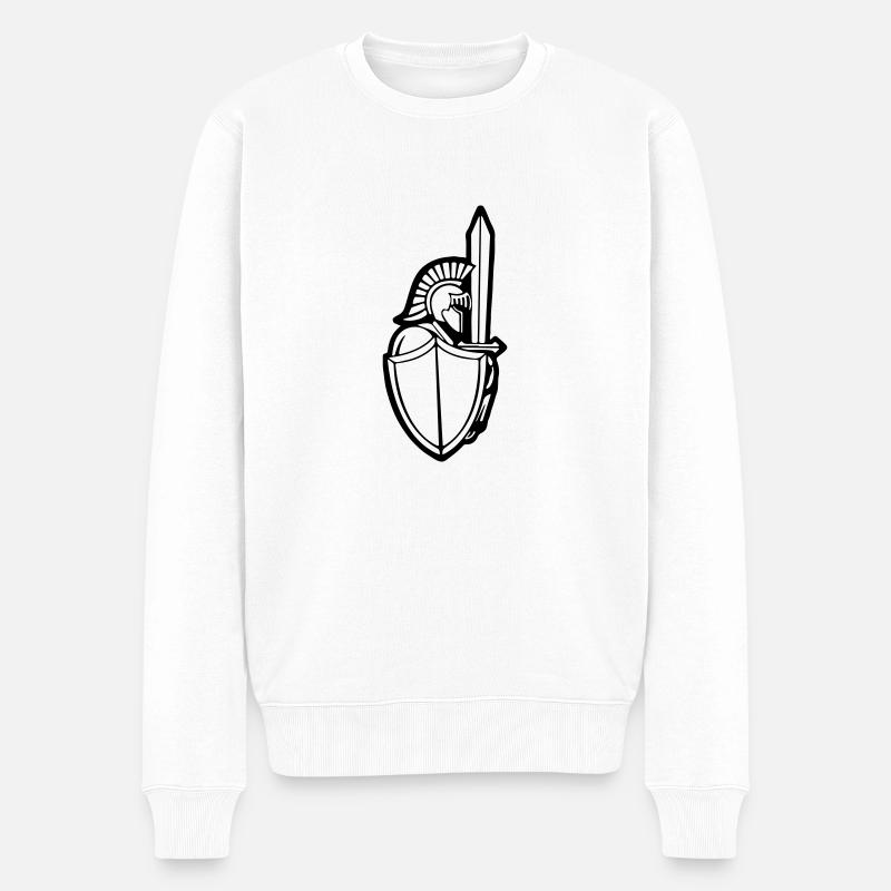 Logo du guerrier - Pull Premium bio Homme - blanc