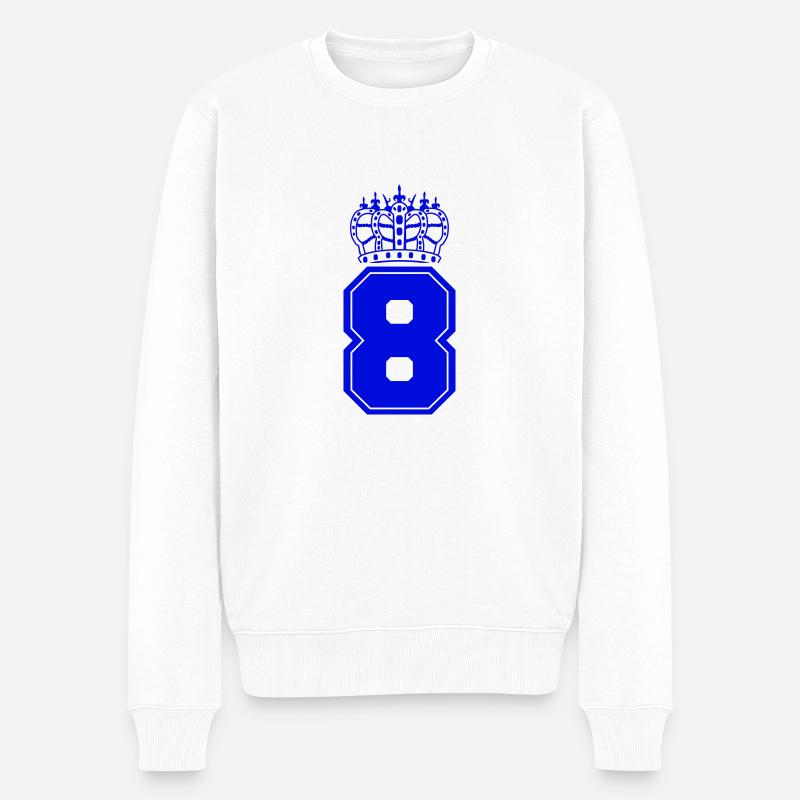 8 krone - Männer Premium Bio Pullover - Weiß