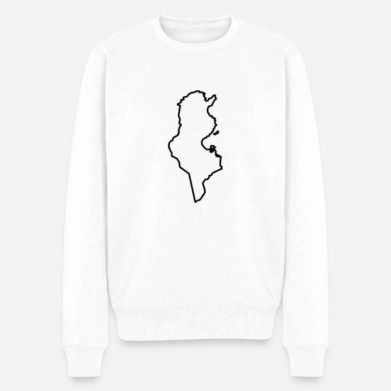 Tunisia Country - Männer Premium Bio Pullover - Weiß