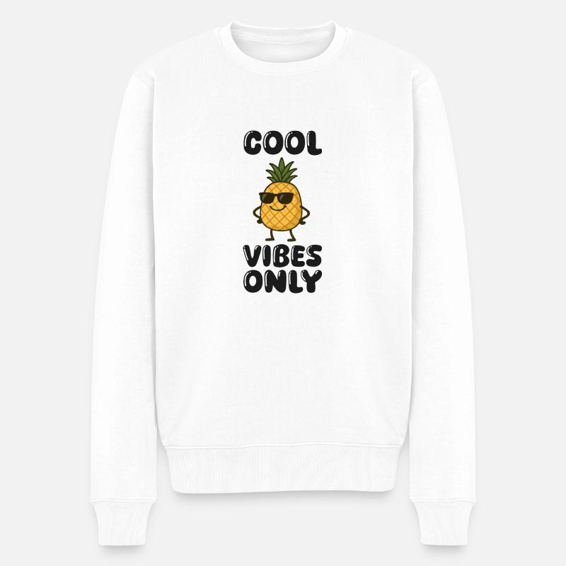 ananas comic - Männer Premium Bio Pullover - Weiß