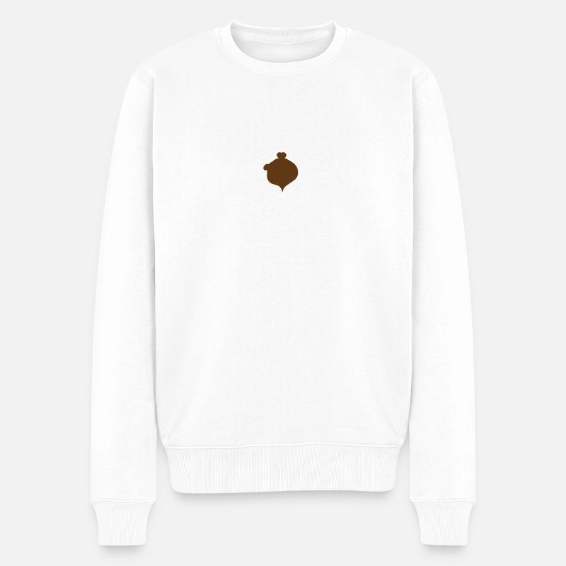 Kaffee - Männer Premium Bio Pullover - Weiß