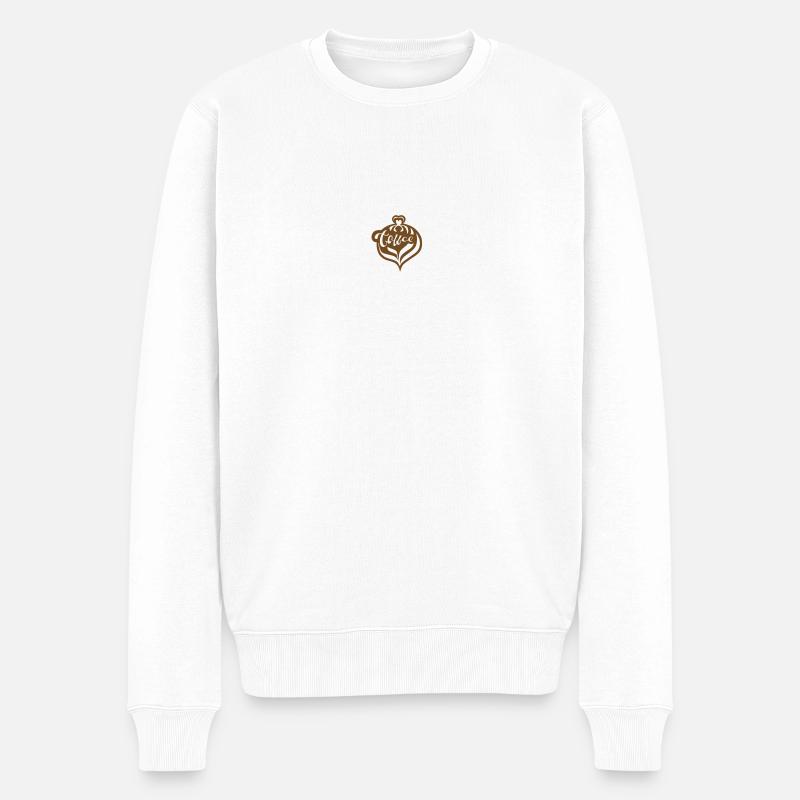Café - Pull Premium bio Homme - blanc