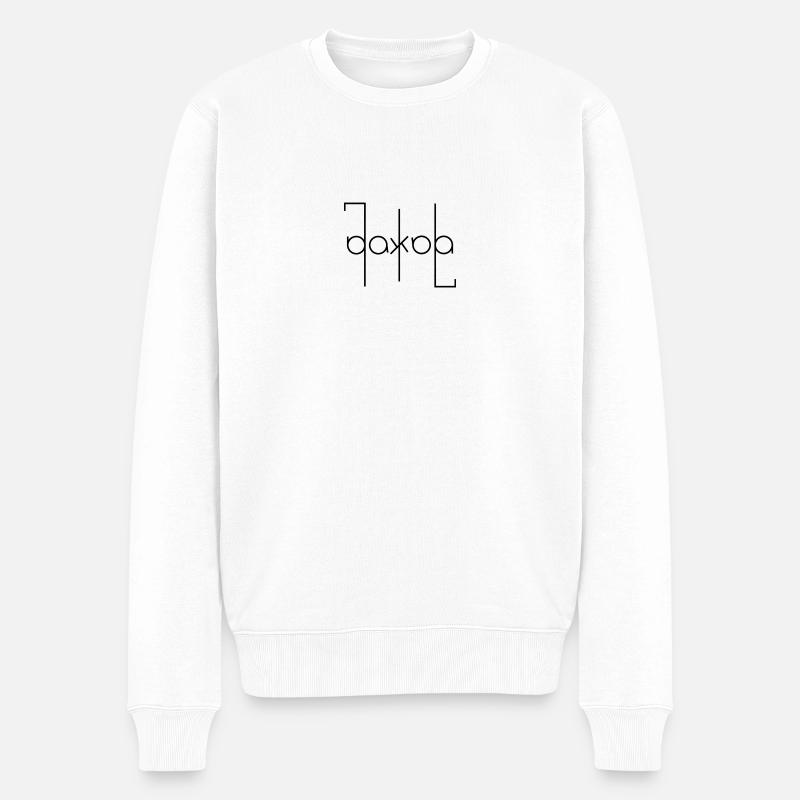 Jakob Ambigramm - Männer Premium Bio Pullover - Weiß