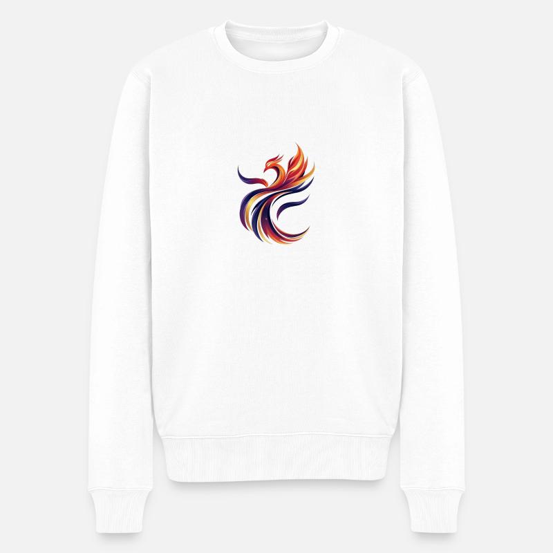 Phoenix - Männer Premium Bio Pullover - Weiß