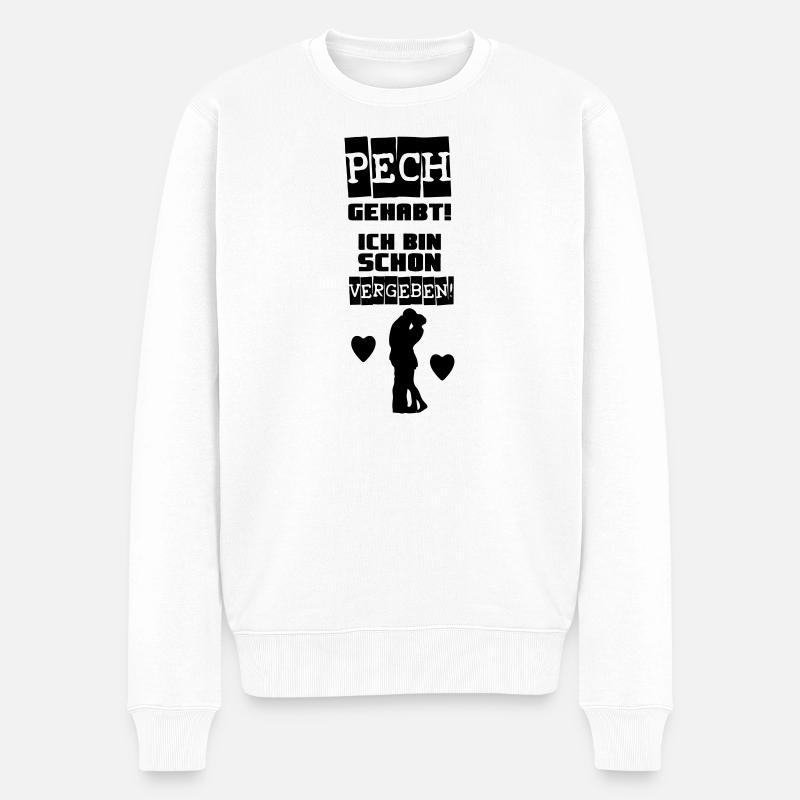 Schon vergeben! Liebe Paar Valentinstag Geschenk - Männer Premium Bio Pullover - Weiß
